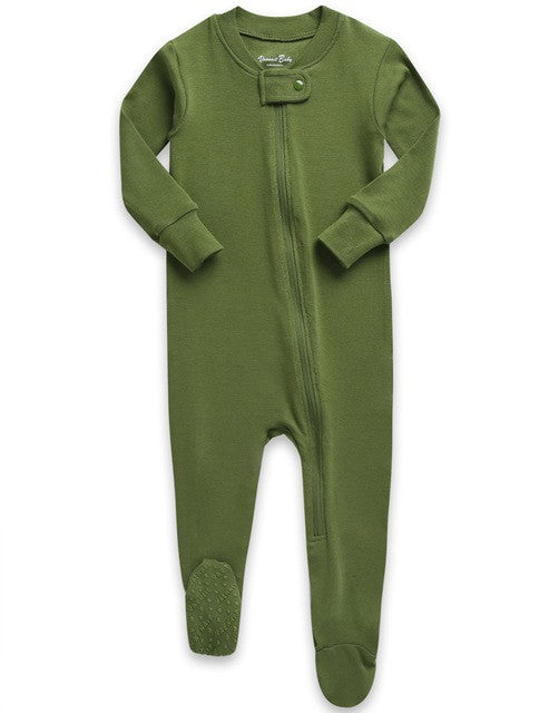 Olive Footie Pajamas
