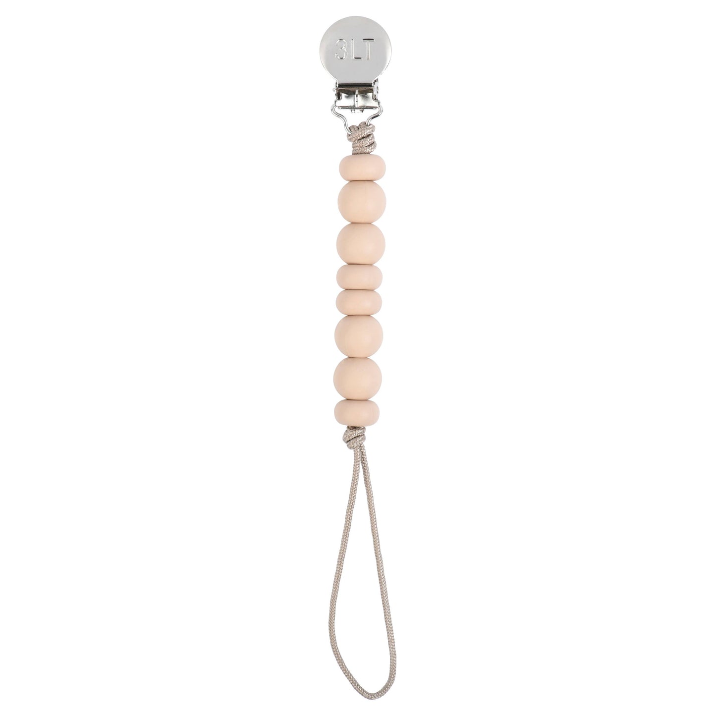 Tan Moon Pacifier Clip