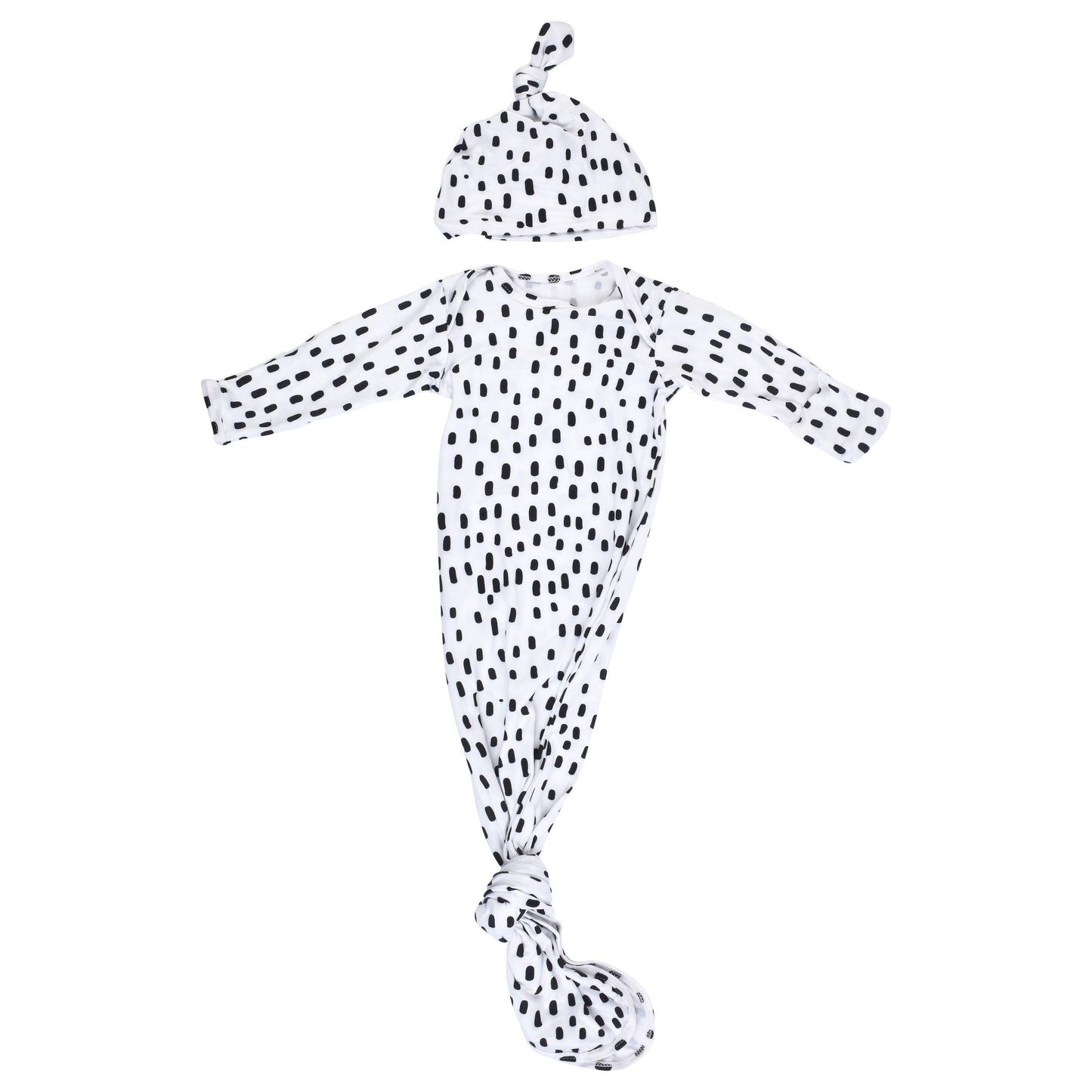 Polka Dot Knotted Gown - Hat or Bow