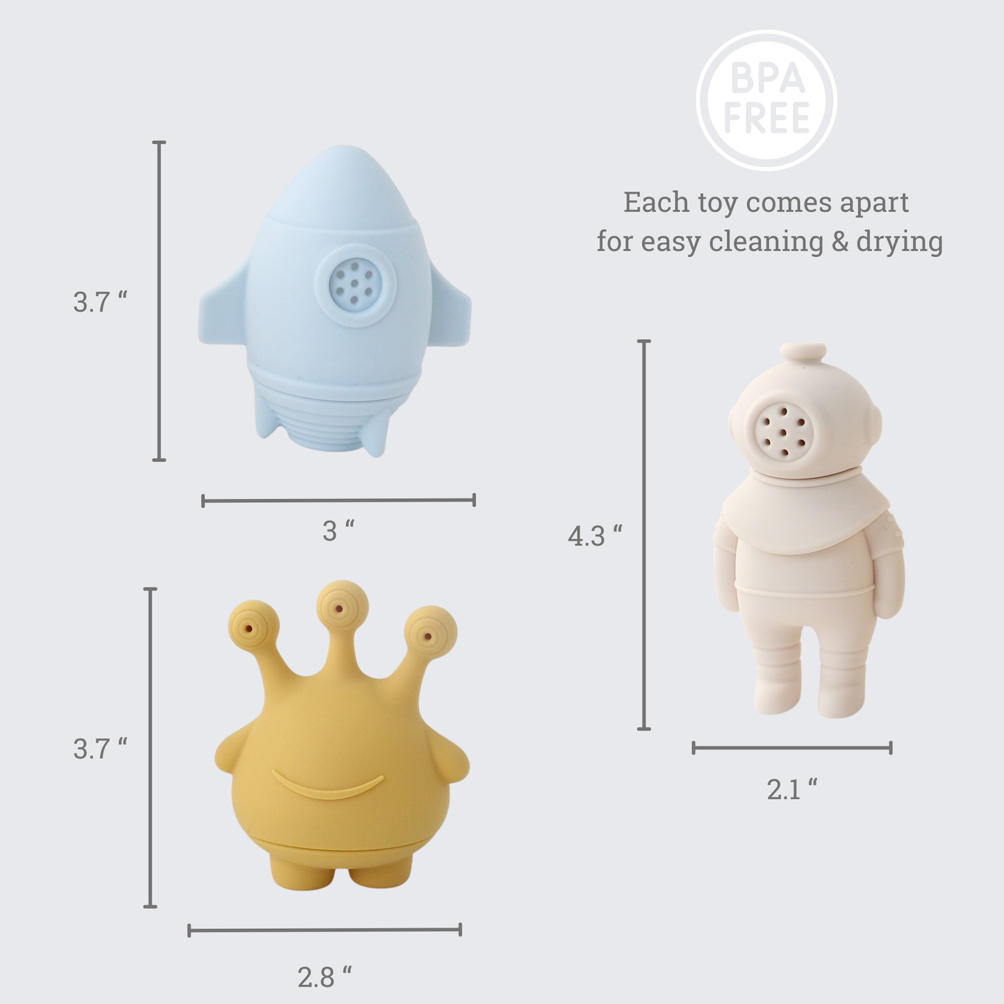 Space Bath Toy Set