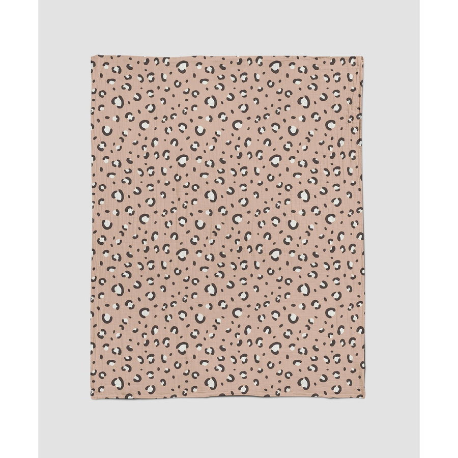 Blushing Leopard - Plus Muslin Blanket