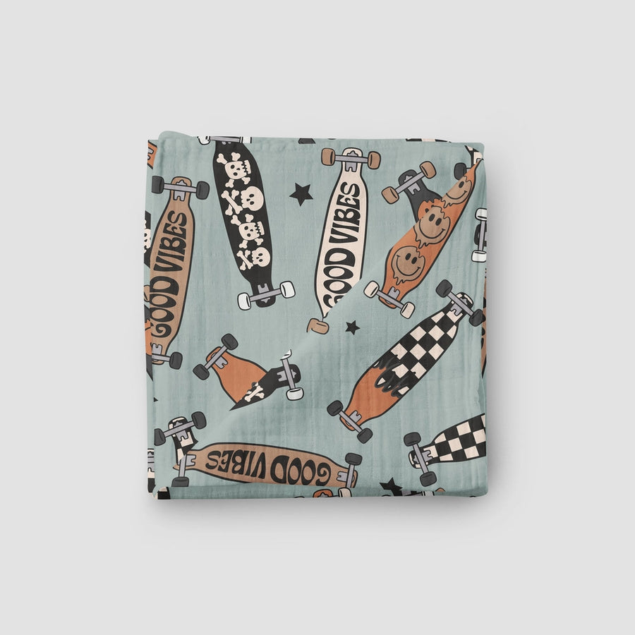 Skater Kid  - Plus Muslin Blanket